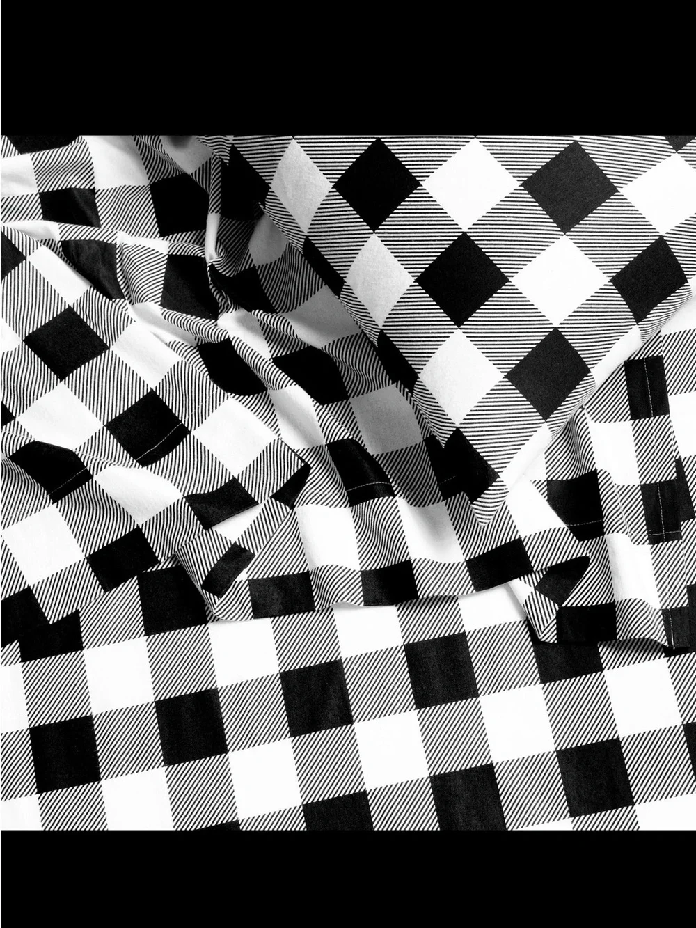 Bare Home | Cal King Black & White Flannel Sheet Set